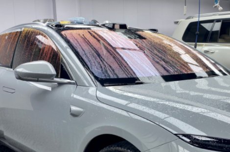 Sunset Red and Royal Purple chameleon window film