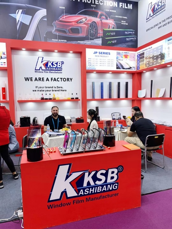 KSB window Films latest offerings and solutions at the 135th Canton-windshield protection film, chameleon film, and paint protection film, elevate your tinting projects with KSB Films' cutting-edge products.