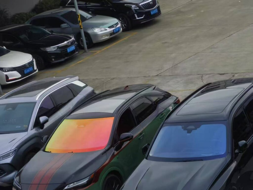 KSB window film Material Co., LTD | Blue and Red exterior Windshield Films & Sunroof Protection: What KSB Brings to window tinting Automotive Market